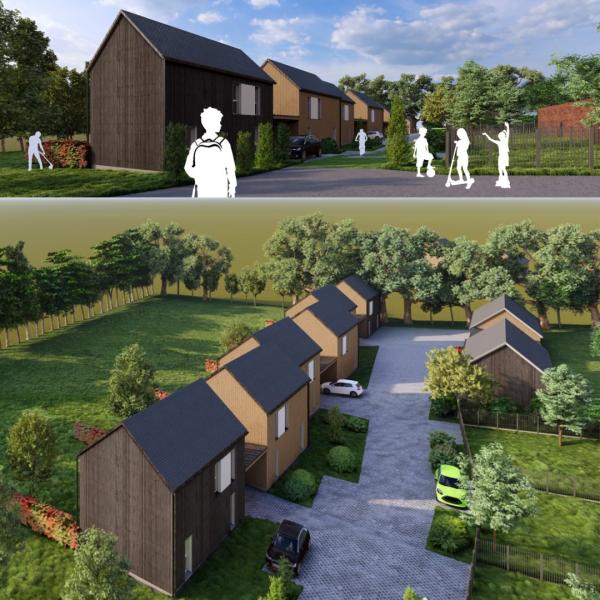 8 maisons locatives ossature bois / biosourcées à Valliquerville (76)