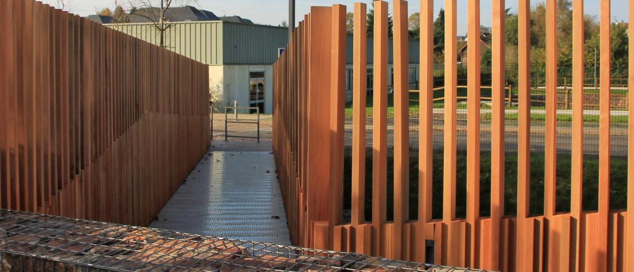 Passerelle piétons et cycles  dans le Quartier Rétimare à Yvetot (76)