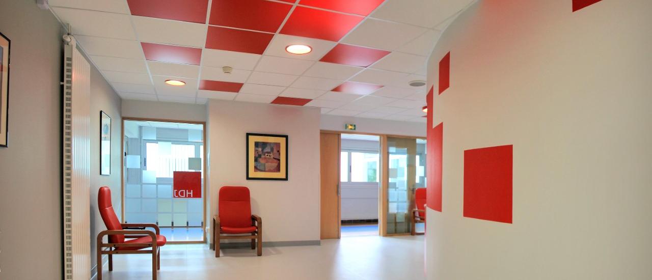 Pixels colorés pour un service d'Hospitalisation de jour (Bois Guillaume - 76)