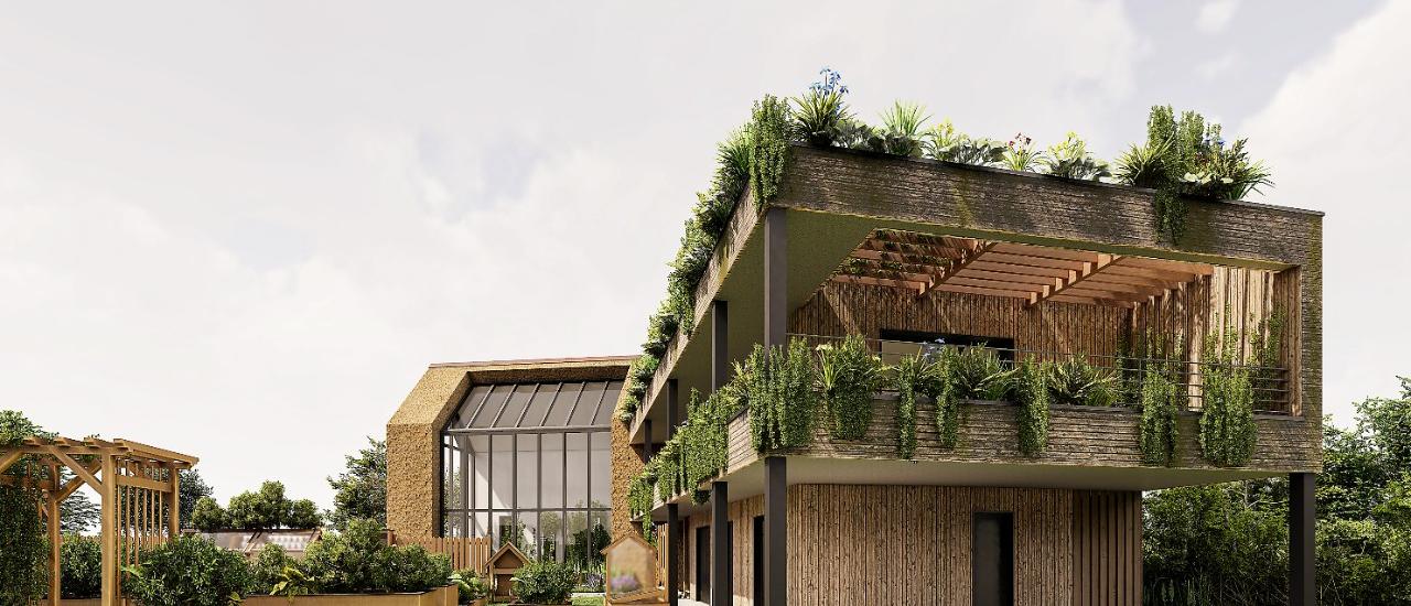 Enveloppe biosourcée pour locaux professionnels  & appartement  de fonction (76)