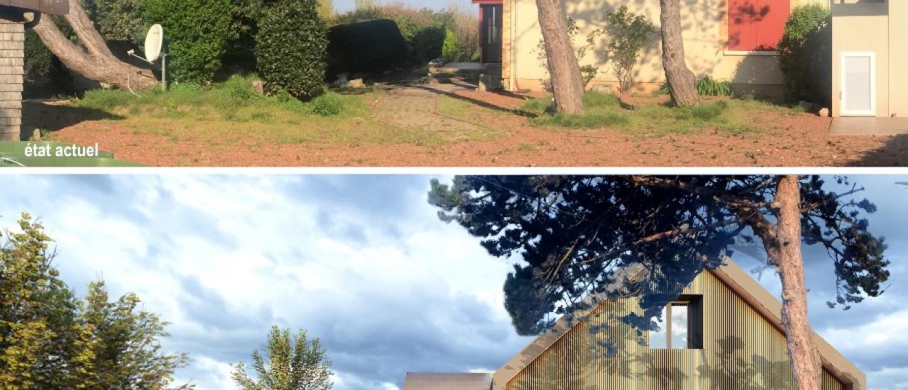 Mue contemporaine & biosourcée pour la rénovation d'une maison individuelle (76)