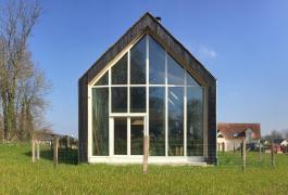 Bureaux passifs  en bardage bois brulé au cœur du Pays de Caux (76)