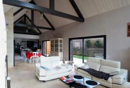 Maison en double-nef ossature bois à énergie positive à Pavilly (76)
