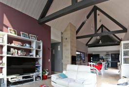 Maison en double-nef ossature bois à énergie positive à Pavilly (76)