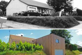 Extension contemporaine d'un pavillon à Bourdainville (76)