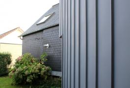 Agrandissement pour une liaison verticale de zinc et de bois  à Yvetot (76)