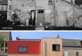 Bois rouge pour un agrandissement d'une maison fécampoise (76)
