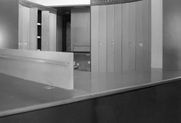 Ensemble de meubles sur mesure pour espace administratif en open-space
