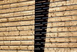 Déchèterie communautaire en bois thermo-traité à Fleury/Orne (14)
