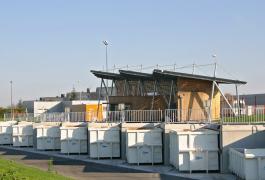 Déchèterie communautaire en bois thermo-traité à Fleury/Orne (14)