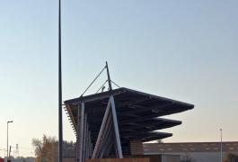 Déchèterie communautaire en bois thermo-traité à Fleury/Orne (14)