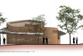 Pavillon d'exposition en terre au Musée National Boubou Hama de Niamey - Niger