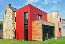 Bois rouge pour un agrandissement d'une maison fécampoise (76)