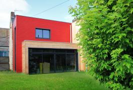Bois rouge pour un agrandissement d'une maison fécampoise (76)