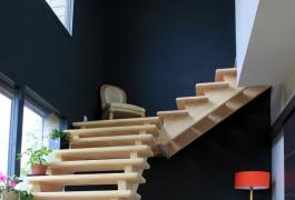 Maison ossature bois et bardage peint à Le Torp-Mesnil (76)