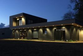 Maison ossature bois et bardage peint à Le Torp-Mesnil (76)