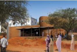 Pavillon d'exposition en terre au Musée National Boubou Hama de Niamey - Niger