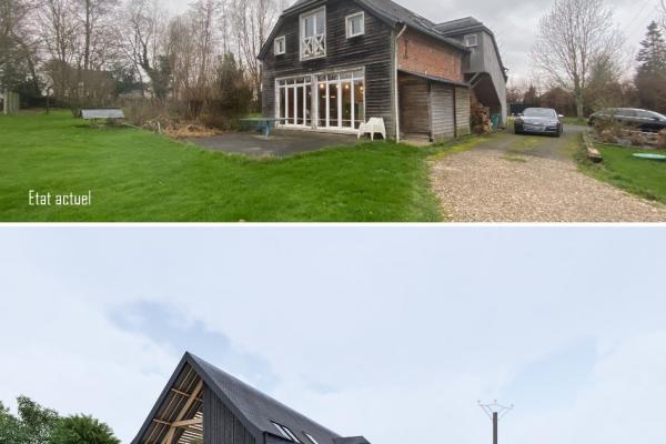 Réhabilitation et relookage d'une habitation à Saint-Gilles-de-Crétot  (76)