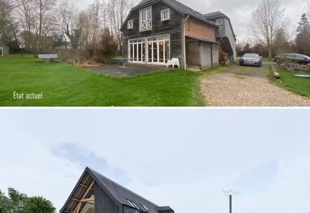 Réhabilitation et relookage d'une habitation à Saint-Gilles-de-Crétot  (76)