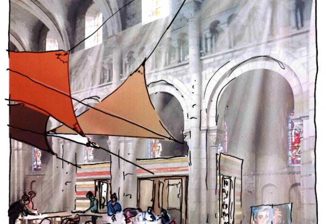 Aménagement temporaire pour Eglise Saint Paul à Rouen (76)