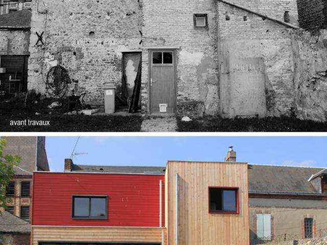 Bois rouge pour un agrandissement d'une maison fécampoise (76)