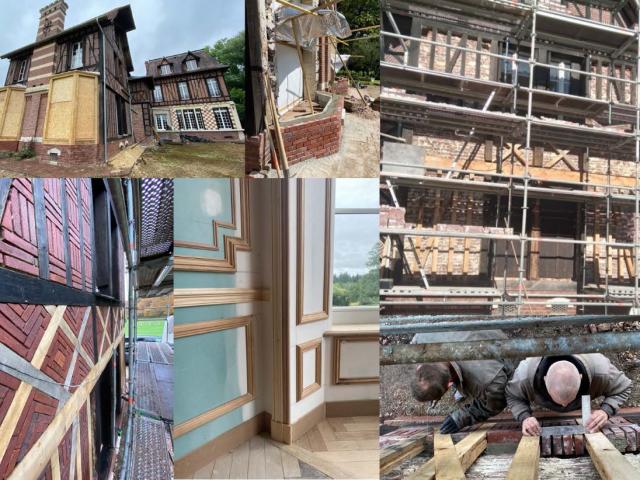 La Houppelière -  Rénovation de 2 façades et d’un salon à Fontaine-en-Bray (76)