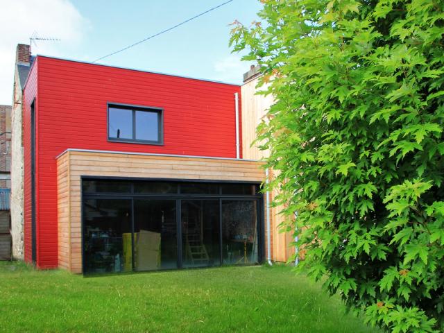 Bois rouge pour un agrandissement d'une maison fécampoise (76)