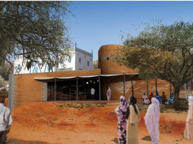 Pavillon d'exposition en terre au Musée National Boubou Hama de Niamey - Niger